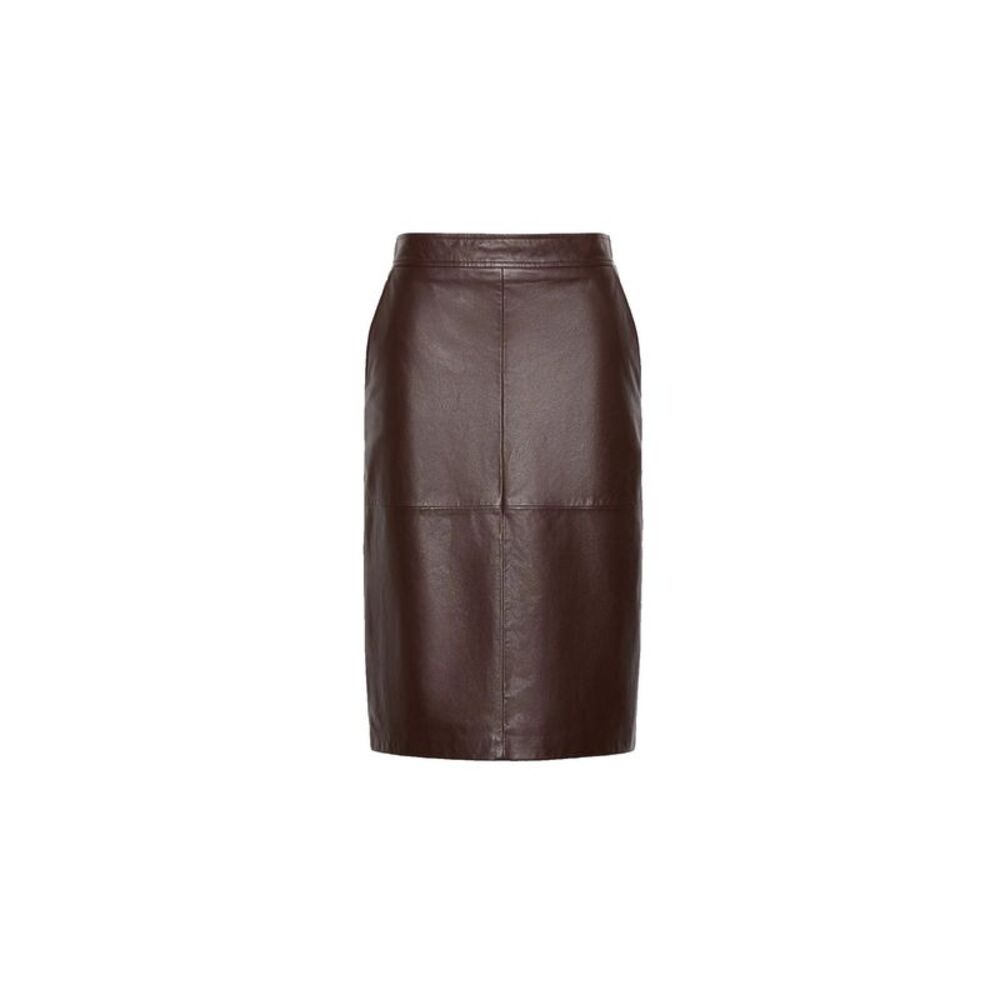 Max Mara Studio Timore Leather Pencil Skirt Women